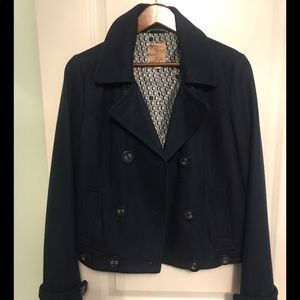 Like new! Anthropologie Tulle Steel Blue Peacoat